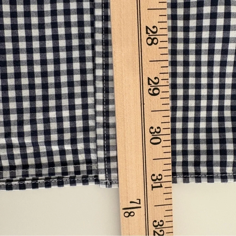 J. Crew Blue Check Button Front Long Sleeve Shirt